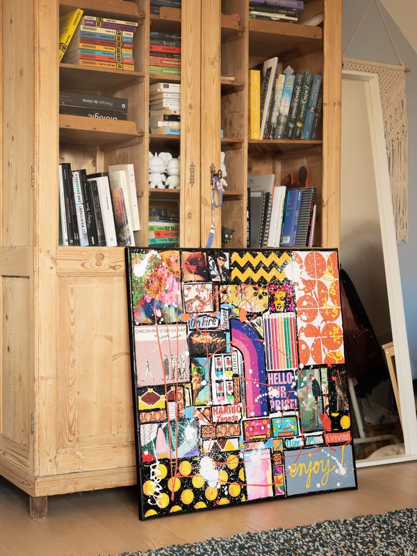 Sophie Costa Shooting Maison-Artiste Toile au sol